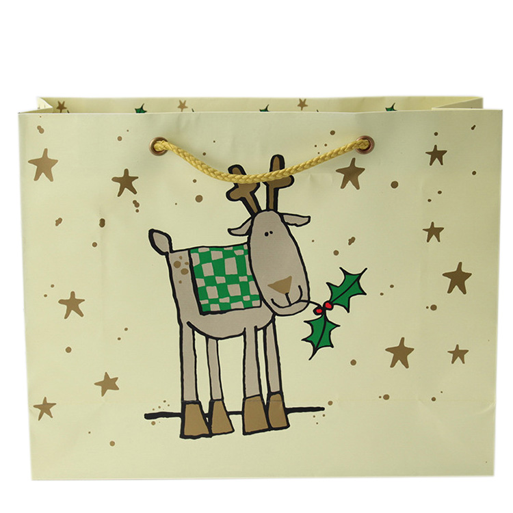 High end custom craft paper bag gift pack bag,christmas gift bag paper 
