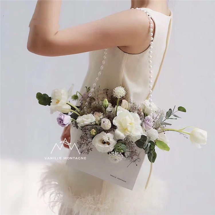 2020 New Design Cardboard Pearl Handle Boxes For Flowers