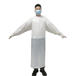 Stock Wholesale Disposable Aprons White Color Flat pack Of 10 White Aprons Polythene Aprons Plastic Aprons For Personal Safety And Hygiene