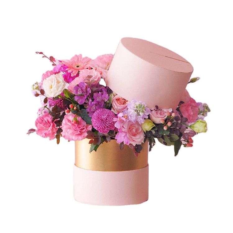 Fancy Popular Gift Hug Box Cardboard Round Flower Box