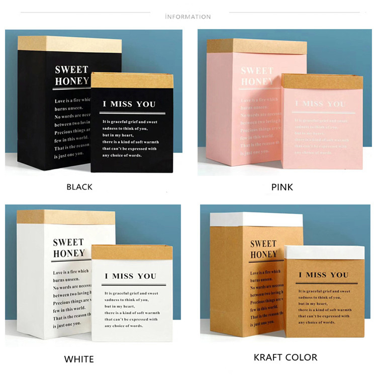 High Quality Cheaper Black/pink/white Kraft Paper Craft Bag