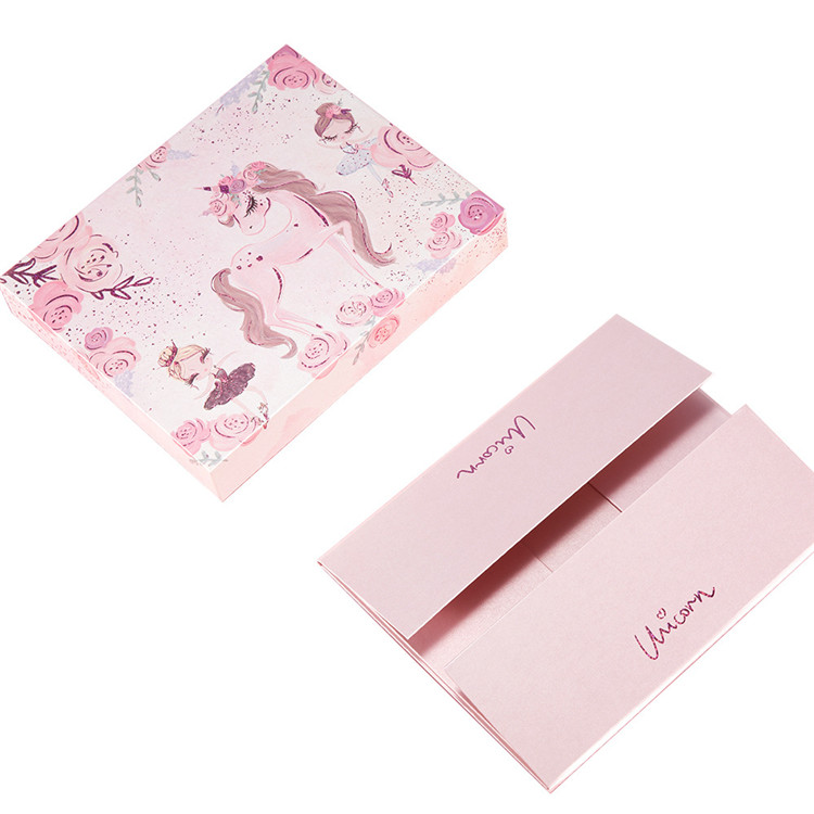 2020 New Fashion Custom Logo Magnetic Pink Packaging Gift Box For Packing