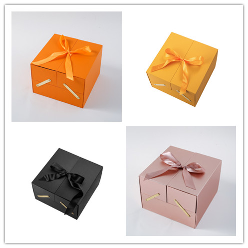 Luxury Creative Packing LOVE Gift Box Double Square Flower Box