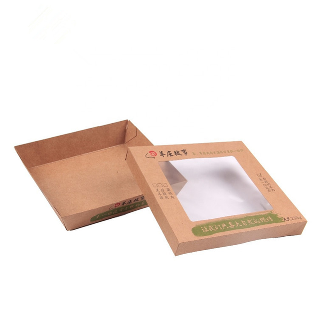 Biodegradable Kraft Paper Takeout Lunch Box for Food