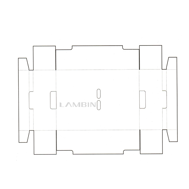 packaging box with pressed cardboard