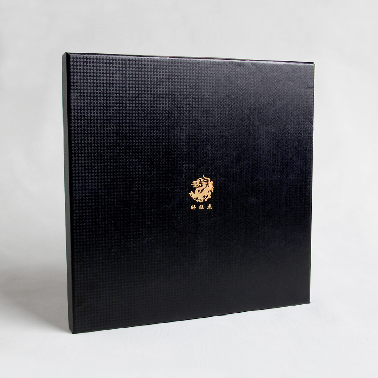 China Printing Factory Make Black Packaging Box With Gold Printed For Women's High Grade Necklace 
