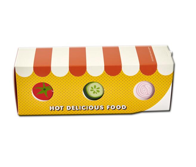 2021 Hot Sale Custom Snack box hotdog/burger/sandwich paper packaging takeout box