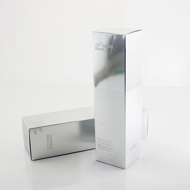 Custom Personal Care Silver Printing Foldable Cosmetic Box