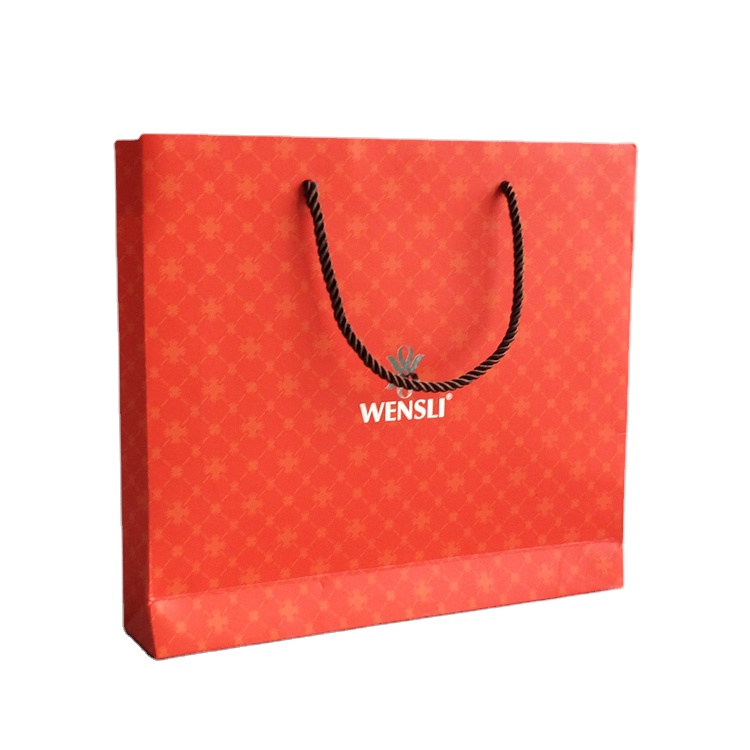 New Style Rope Handle Custom Printed Paper Carrier Bag With Personalization Logo