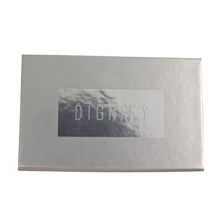 Customized Design Packaging Gift Box, Sliver Recyclable Paper Boxes with logo stamping
