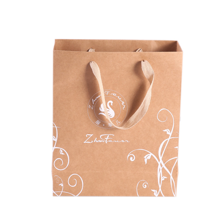 HangZhou supplier craft paper gift bag thank you,recycle paper bags with custom logo
