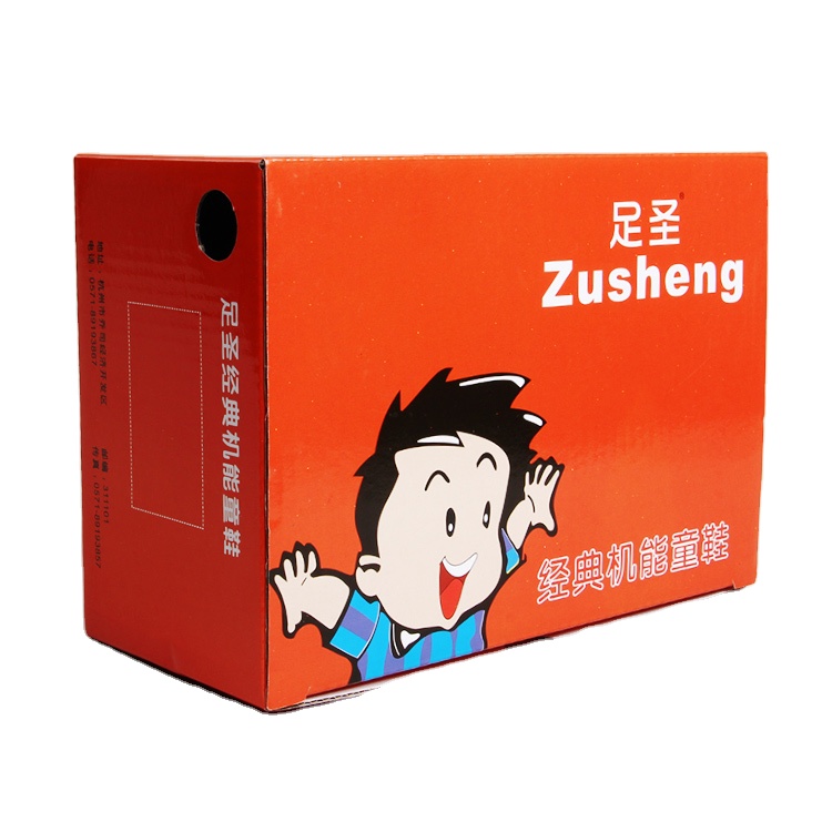 Credible Factory Custom Packaging Box With Corrugated Paper For Kids Footwear