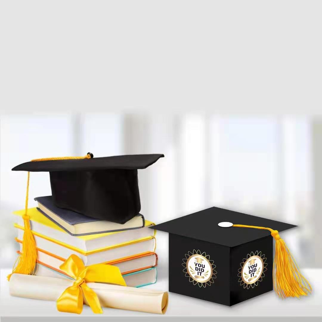 graduation season high school graduation ceremony HAT Gift Box Pendant world cover candy box