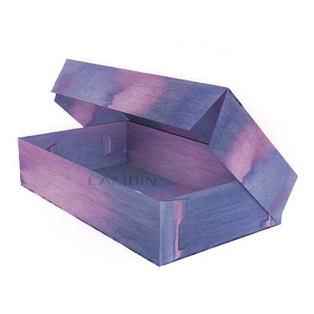 locking tray-like folding box with a swing cover