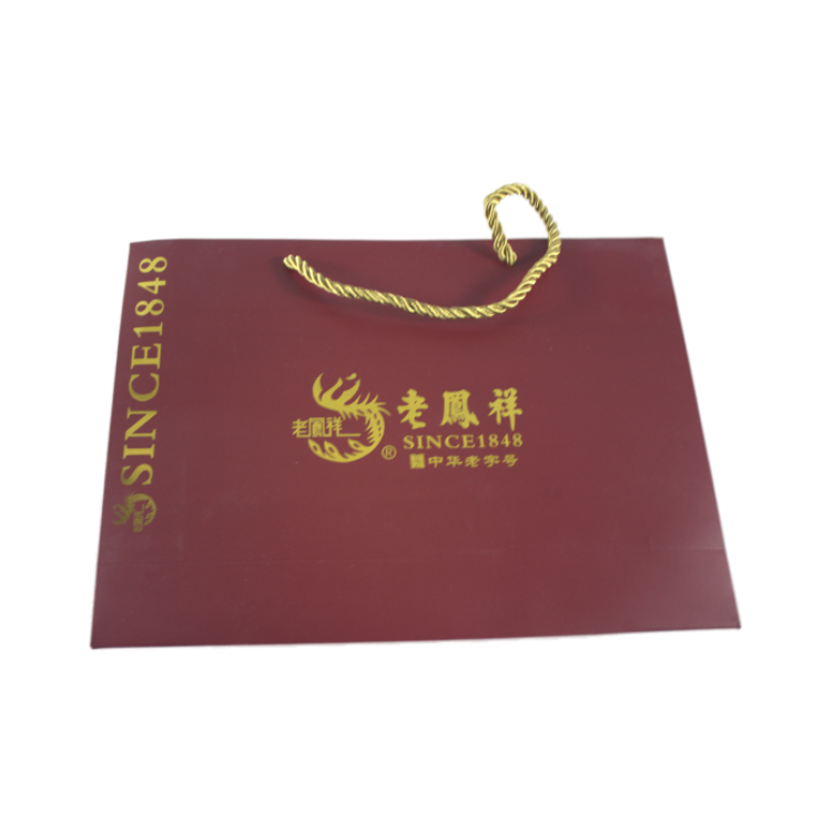 Wholesale Custom Logo White Kraft Gift Shopping Paper Bag With Silk Handles