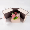 Wholesale pink customized square flower box set 