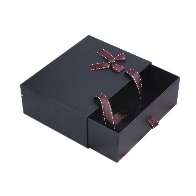 Fashion product innovative paper packaging box,small paper box packaging with ribbon bow