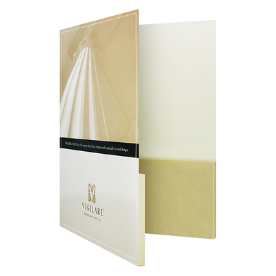 Cheap Printed 2 pockets custom paper file presentation folder for file and business card