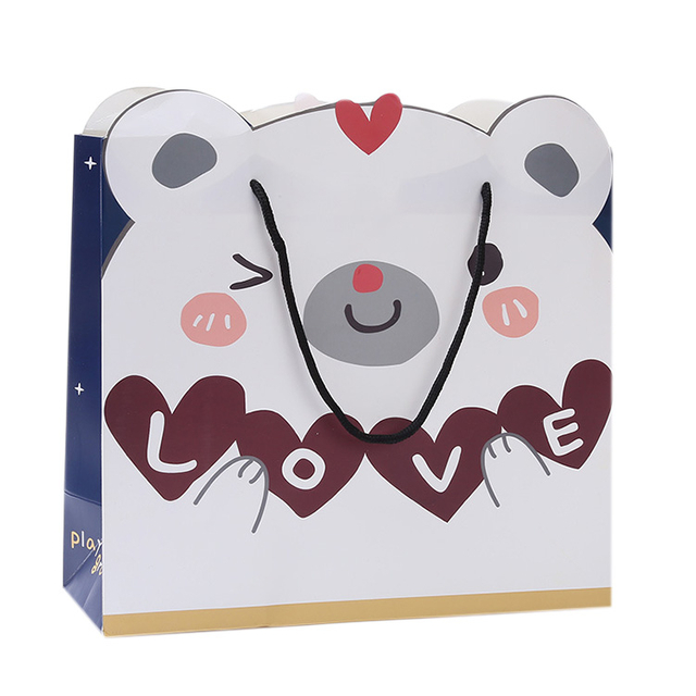 Customized Logo High Quality Gift Paper Packing Shopping Bag With Handles For Gift