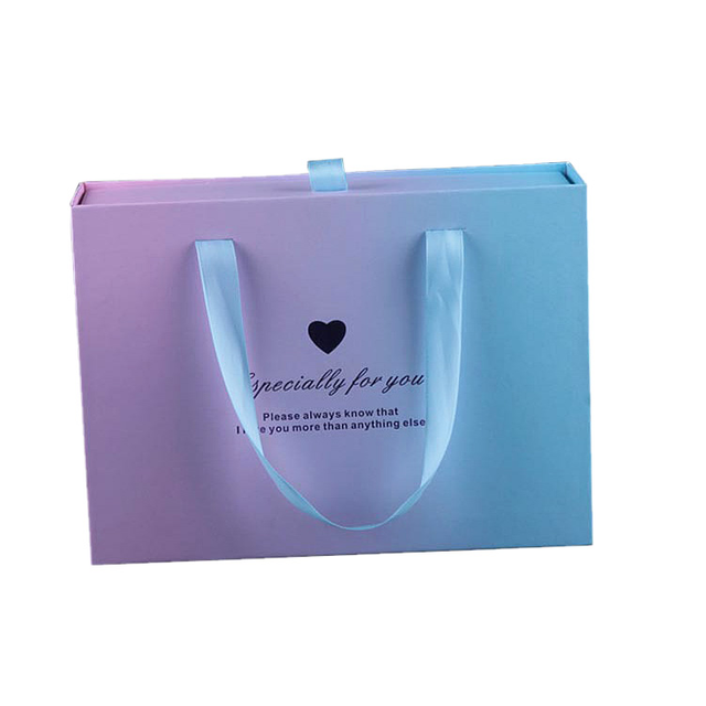Wholesale High Quality Drawer Type Bowknot Rectangle With Hand Gift Handbag World Cover Gift Box Set For Love 
