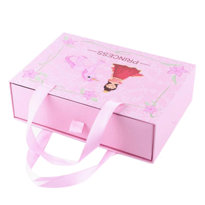 Wholesale Customized drawer paper gift box,paper cardboard suitcase box with handle