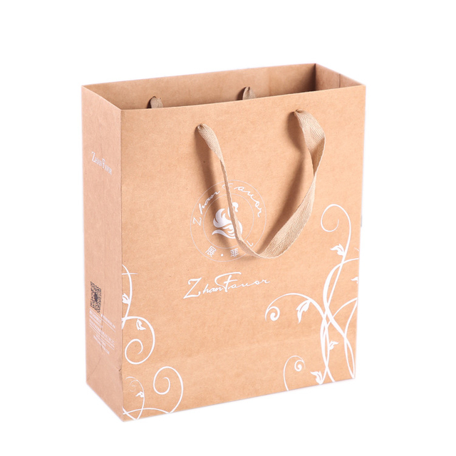 HangZhou supplier craft paper gift bag thank you,recycle paper bags with custom logo