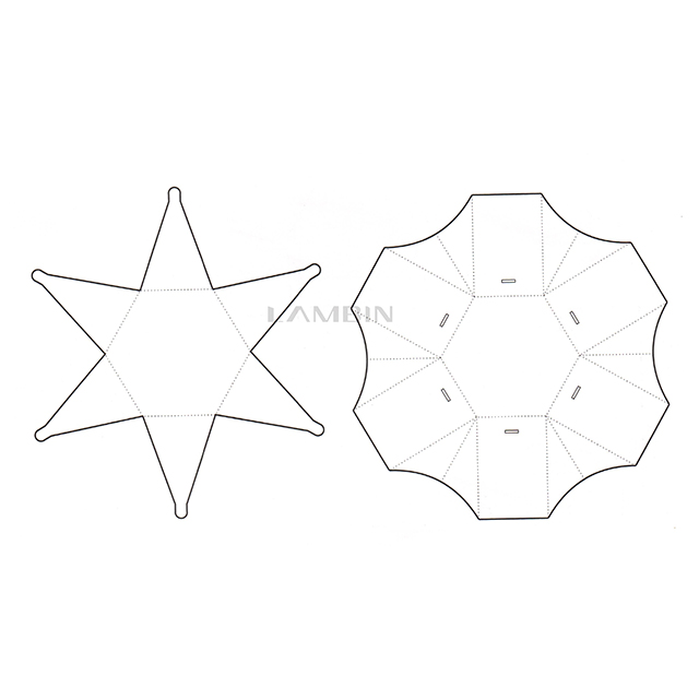 The Box with The Shape of Regular Hexagonal Prism Fea-tures in Its Star-like Top And Tray-shaped Body