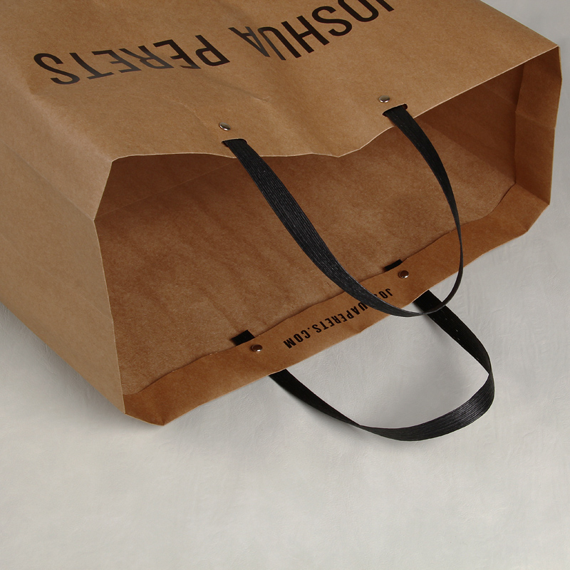 Custom Recyclable Cheap Price Kraft Paper Bags With Plastic Handle For Lady Jeans 