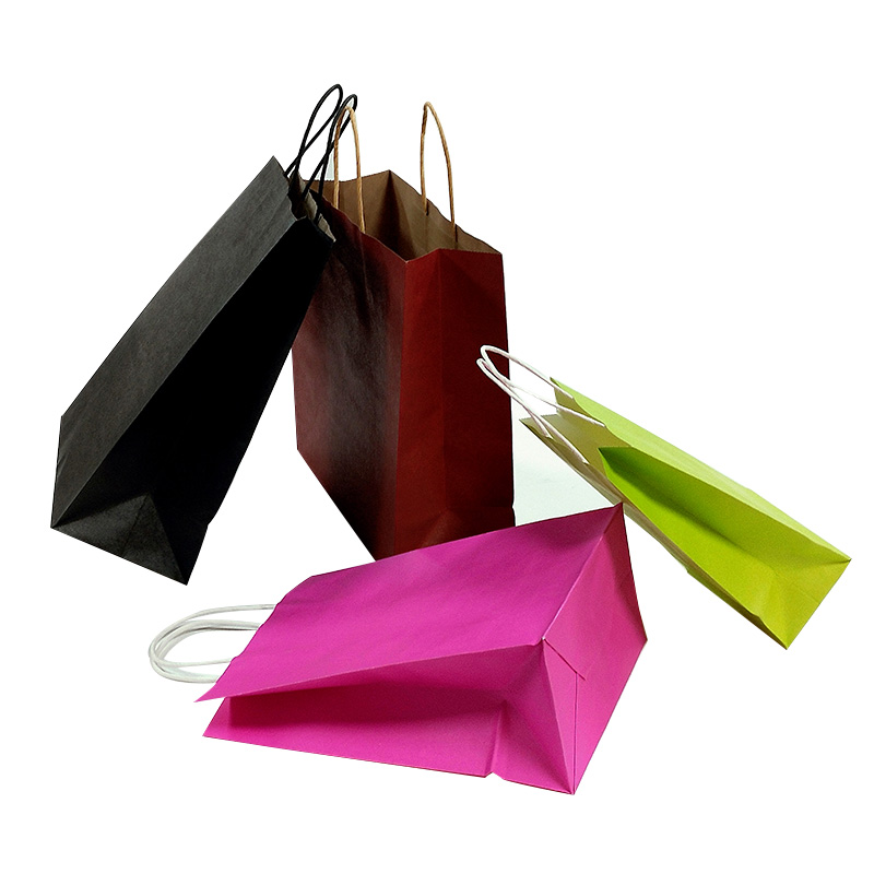 Custom Size Color Print Logo Food Shopping Clothes Packaging Handle Paper Bag Brown Kraft Paper Bag,Custom Paper Bag
