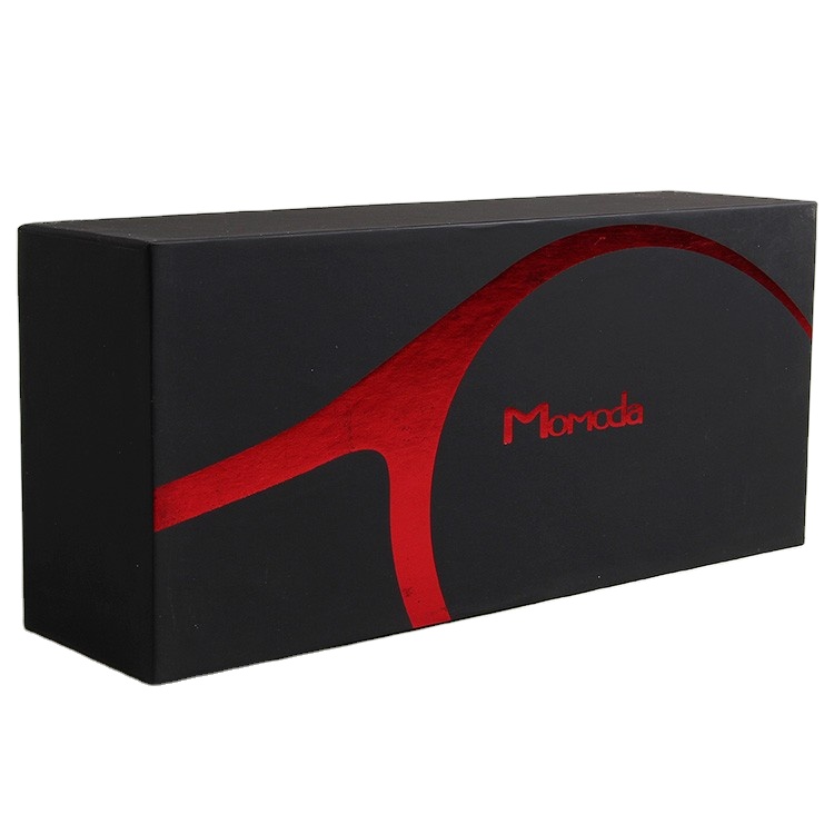 Low Quantity Customs Paper Packaging Box With Red Foil For Electronic Device