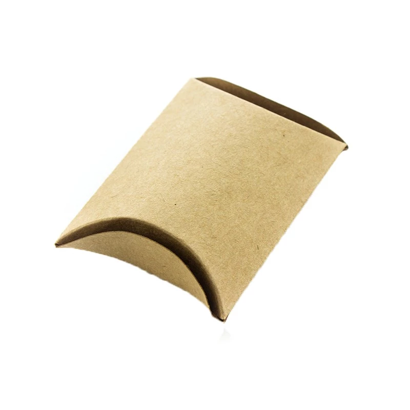 Socks Packaging Blank Brown Kraft Paper Pillow Gift Box