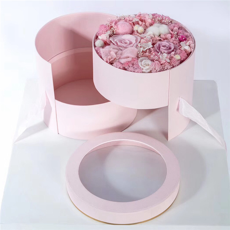 wholesale Luxury Creative Double Rotating Surprise Round Flower Box