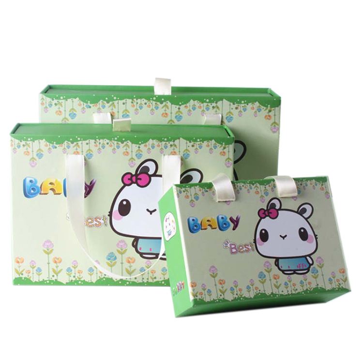 High quality custom packaging paper suitcase gift box,paper drawer ribbon pull out box