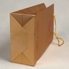 Custom single brown paper wine bottle package bags with nylon rope 