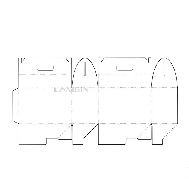 Corrugated paper box with a handle